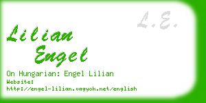 lilian engel business card